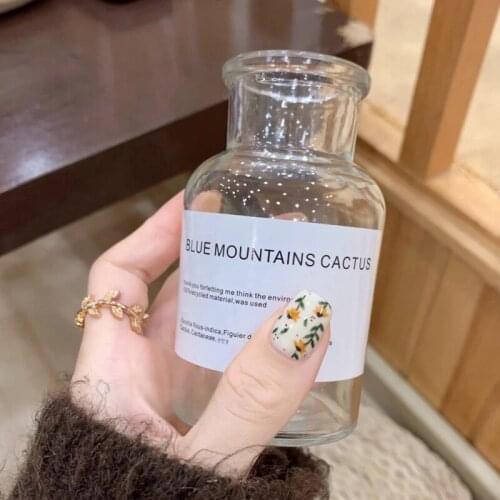 24pcs Short Length Wearable Fake Nails Hansenne Gentlewoman Full Cover Round Head Charming Finger Press On Nails DL