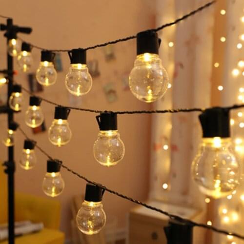 3/5/10M 5CM Globe Ball Fairy String Light Warm White Outdoor Holiday Wedding Christmas Party Decoration LED String Fairy Garland