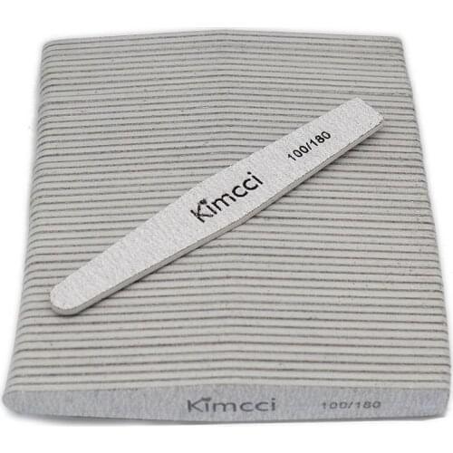 50pcs/Lot Kimcci Good Quality Manicure Tools Set Nail Art File Sandpaper Slim Buffer EDGE 100/180 Nail Salon Manicure Supplies