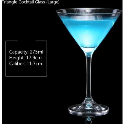 100-300ml 6 Styles Cocktail Glass Cup Wide Mouth Champagne Cup Dish Cup Goblet Martini Glass Wine Glass Bar Household Drink