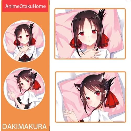 Anime Kaguya-sama: Love Is War Double-Sided Printed Girl Throw Pillow Cover Hug Pillowcase Otaku Bedding Decoration Dakimakura