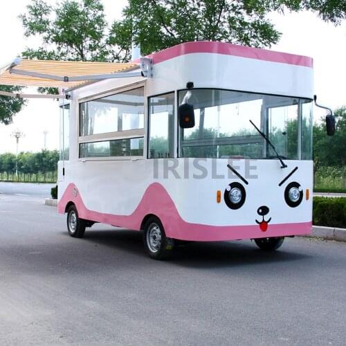 Electric food truck food selling retro snack carts Traction towing dining car food trailer