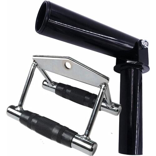 Fitness 360° T-Bar Row Plate Post Insert Landmines V-Handle Grip Biceps Triceps Press Down Deadlifting Bar Home Gym Equipment