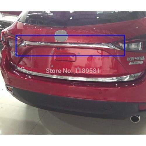 For Mazda 3 M3 Axela hatchback(5DR) 2014 2015 2016 ABS Chrome Rear Trunk Lid Cover Trim small