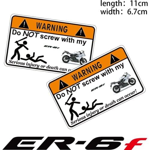 KODASKIN Motorcycle Cheap 2D Creative Warning Sticker Decal Accessories for ER-6F er 6f