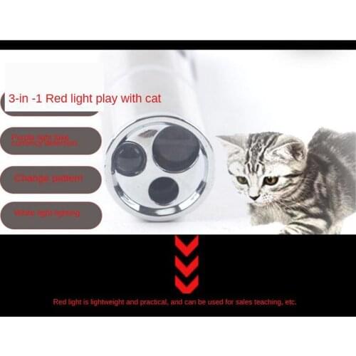 Cat Kitten Toy Pointer USB Charging Interactive Red UV Flashlight