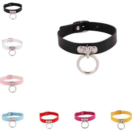Meajoe Trendy Sexy Punk Gothic Leather Studded Choker Necklace Charm Round Collar Necklaces Women Jewelry Gift