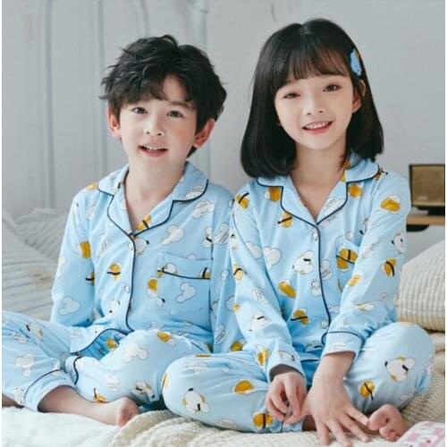 Boys Girls Animal Pyjamas Pijamas Set Children Pajamas Baby Clothing Set Kids Cute Cartoon Sleepwear Autumn Cotton Nightwear