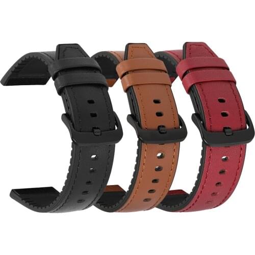 20mm 22mm Silicone Leather Watch Strap Men Women Quick Release Wrist Band Bracelet for Samsung Huawei Garmin Smart watches