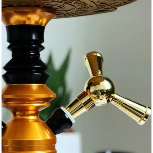 1Pcs One-to-Two Shisha Hose Connection Joint Bifurcate Hookah Accessories Pipe Adapter With Grommet Rubber Hookahs Narguile