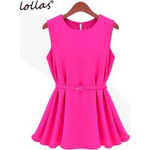 Slim Skirt Solid Color Vest Chiffon Shirt