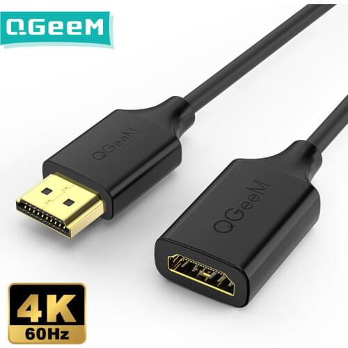 QGeeM 4K HDMI Compatible Extension Cable Extender HDMI 2.0 Adapter for Xiaomi Xbox Serries X PS5 TV Box Laptops HDMI Splitter