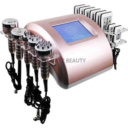 6 in 1 Ultrasonic Vacuum RF 40K Cavitation Body Slimming Machine For Fat Burner Weight Loss Firming Skin Body Massager Home Use