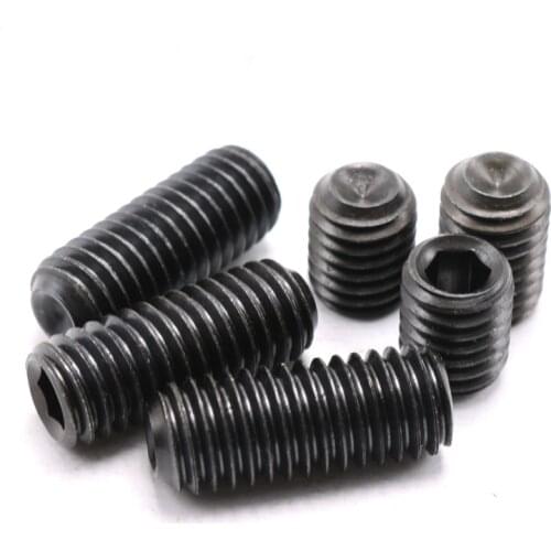 12.9 Class Carbon Steel Allen Head Hex Socket Grub Screw Metal Hex Socket Grub Screw- M8X6mm-80mm M8 Length 80mm Grub Screw
