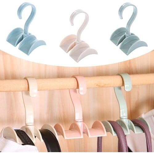 Belt Hanger Scarf Tie Rack Holder Hook for Closet Organizer 360 Degree Rotating Hanging Hook for Clothes Ties Bag Closet Hanger