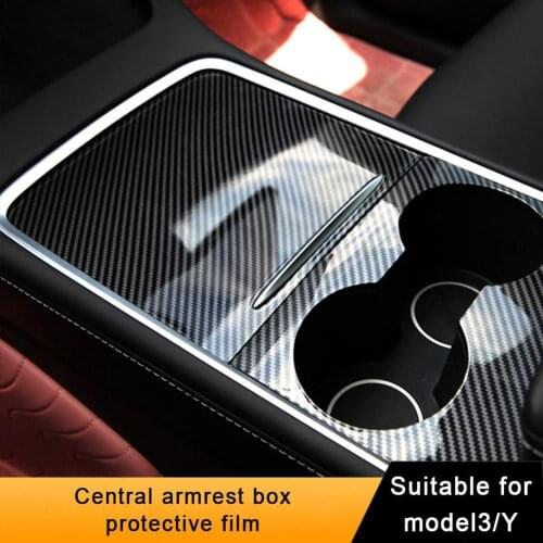 For Tesla Model 3 Model Y 2021 Central Control Panel Protective Stickers Central Control Anti-scratch Stickers Car Styling