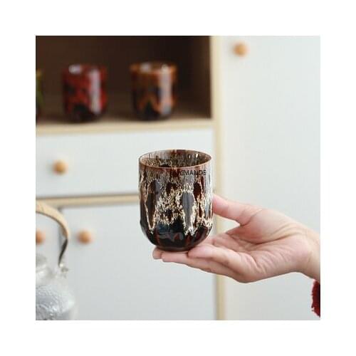 160ml Chinese Retro Handmade Ceramic Tea Cup Coffee Cups High Temperature Firing Chinese Porcelain Teacup