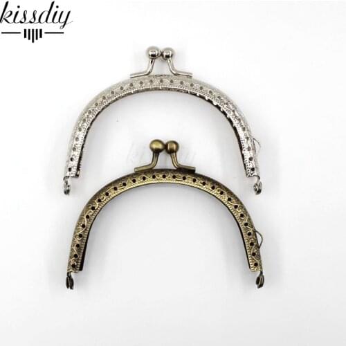 20pcs /lot DIY 9.5cm small ball antique Bronze Metal Purse Frame Handle for Bag Sewing Craft wholesale free shipping