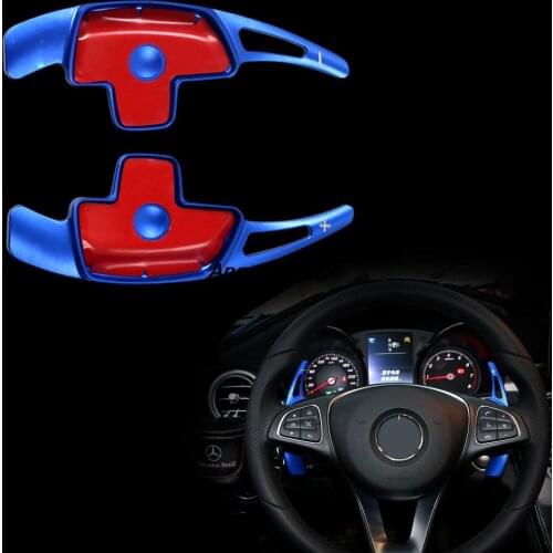 3 colors Car Steering Wheel Paddle Shift Paddle Shifters for Mercedes Benz 2015 16 C Class W205 C180L C200L C260L ( Except AMG )