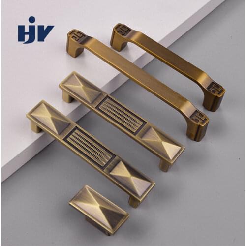 Vintage Antique Bronze Cabinet Handles Knobs Chinese Handle for a Kitchen Set Closet Wardrobe Door Pulls Drawer Buttons