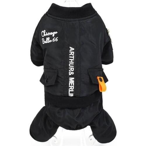 Black Dog Jumpsuit Clothes Warm Hoodie pet outfit Waterproof Pet Winter Jacket Coat for small large dog S M L XL -6XL