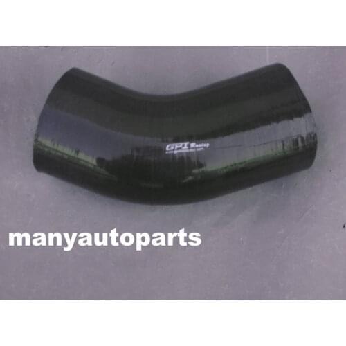 BLACK Silicone Joiner 45 Degree Bend Elbow Radiator Hose 102mm 4" Silicon Pipe