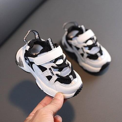 Black 2021 Spring Baby Shoes Infant Toddler Shoes Comfortable Soft Baby Girls Walker Shoes Breathable Non-slip Infant Sneakers