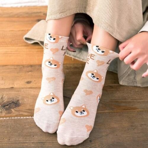 Long Socks 2020 Casual Panda Cotton Socks Harajuku Womens Cartoon Socks Kawaii Cute Things Pattern Happy College Style Solid