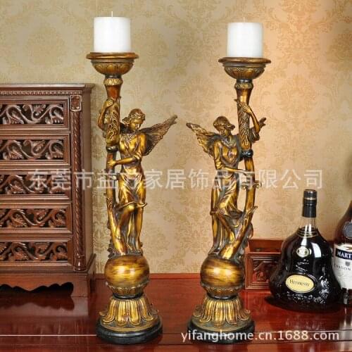 Double Angel Candlestick Candlestick European retro personalized living / dining specialties decorative candlestick