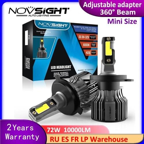 H4 H7 H11 H1 H3 H8 H9 H13 9005 9006 9007 LED Car Headlight Mini Size 72W 10000LM 12V Plug And Play Auto Headlamps Fog Light Bulb