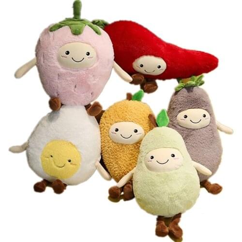 Simulation Plush Toys Children Girls Dolls Pillow Cartoon Fruit Vegetable Doll Birthday Gift Pp Cotton Soft Creative Plush Toy