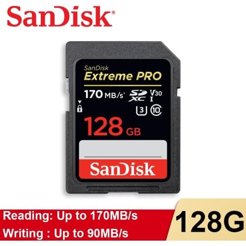 SanDisk Extreme PRO SD card 128GB 64GB 32GB 16GB 256GB 512GB SDHC Memory Card UHS-I High Speed Class 10 95MB/s V30 for camera