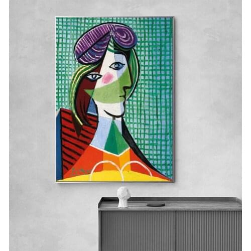 Pablo Picasso Head of A Woman Canvas Paintings Famous Posters and Prints Wall Art Pictures for Living Room Wall Decor Cuadros