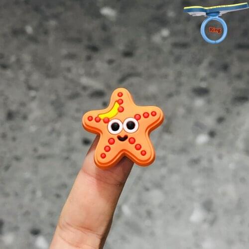 Hot Sales 1PCS PVC Starfish Octopus Cute Finger Decoration Accessories Adjustable Ring Kids Party Finger Ring For Kids Trinkets