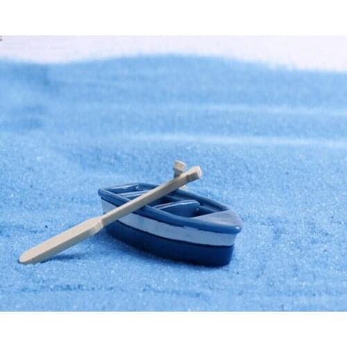 2 Sets High Quality Boat Miniature Figurine Garden Ornament Plant Fairy Decor Craft 6*2*1cm