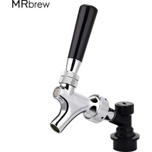 Beer Tap Faucet With Ball Lock Liquid Quick Disconnect Chrome Plating Faucet Beer Keg Tap For HomeBrew Beer Soda Dispenser Tools
