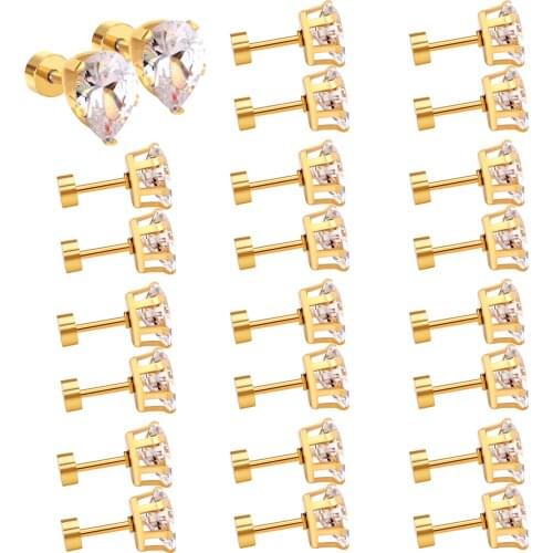 LUXUKISSKIDS New Design Water Drop Shape Crystal Stainless Steel Stud Earrings For Women /Kids Jewelry