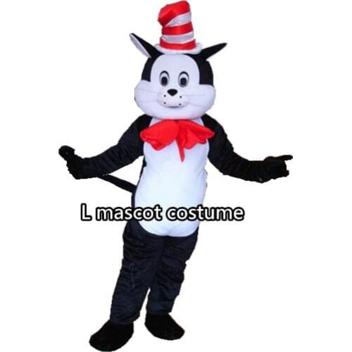 Magic cat mascot costume size adult Halloween dress free shipping