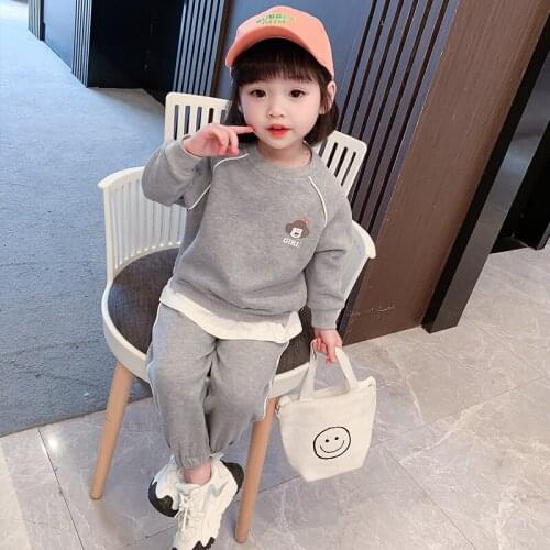 Lovely Spring Autumn Children Clothes Baby Girls Sweatshirts + Pant Kids Teenagers Tracksuit Sport Suits Outwear High Quality