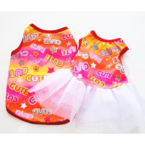 Cartoon Pet Vest Cute Soft Comfortable Cotton Dog Shirt Cat Dog Simple Sleeveless Clothing Durable Dog Clothes Pet Supplies