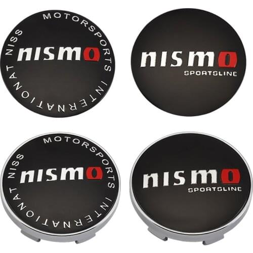56MM Car Wheel Center Hub Caps Emblem Sticker Decal for Nissan Nismo Almera Tiida Sunny QASHQAI Skyline Juke X-TRAI MARCH LIVINA