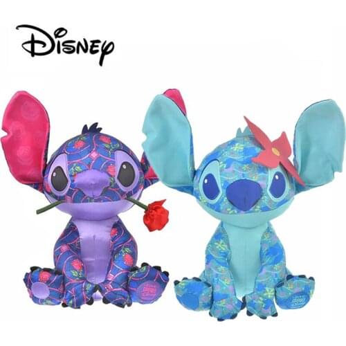 Original Disney Cartoon Lilo & Stitch 2021 Limited Edition Stitch Rose Doll Comfort Doll Boy And Girl Birthday Gift