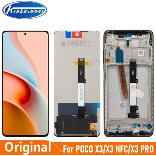 Original Display Replace 6.67'' For Xiaomi Poco X3 NFC M2007J20CG M2007J20CT LCD Touch Digitizer Screen Assembly