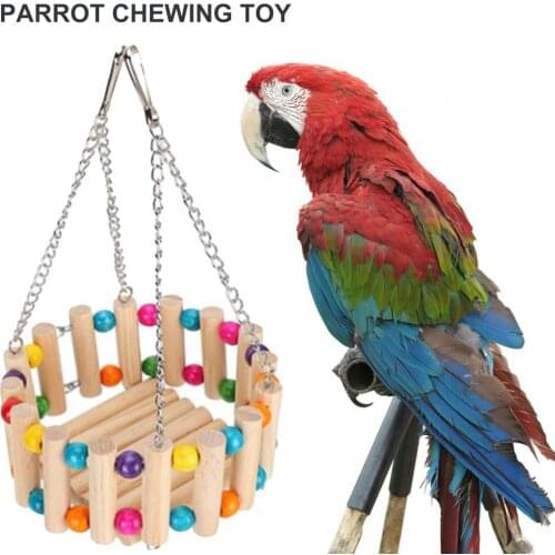 Portable Eye-catching Pet Bird Parrot Swing Stairs Toy Healthy Pet Bird Toy with Hanging Hook Bird Supplies