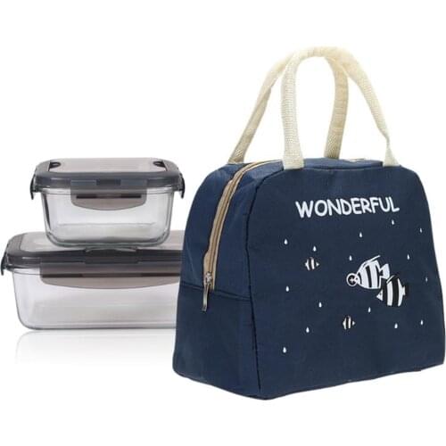 Portable Lunch Bag Portable Insulated Dinner Container For Work Pinic School Food Storage Bags Thermal Lunchbag