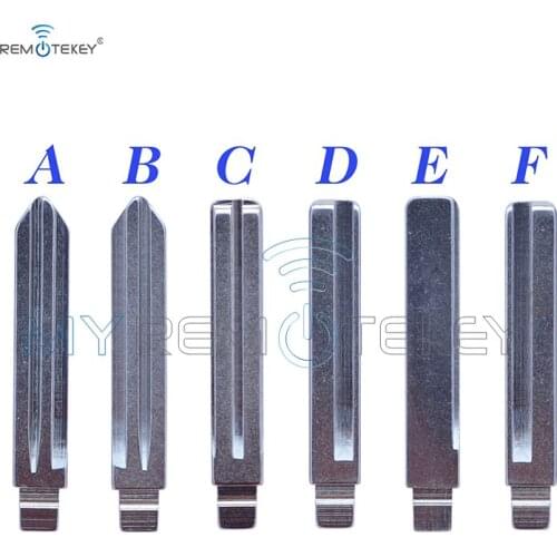 Remtekey 1pcs 81996-2K000 A B C D E F flip small insert key blade for Hyundai Accent Genesis I20 I30 Verna Kia Sportage Soul