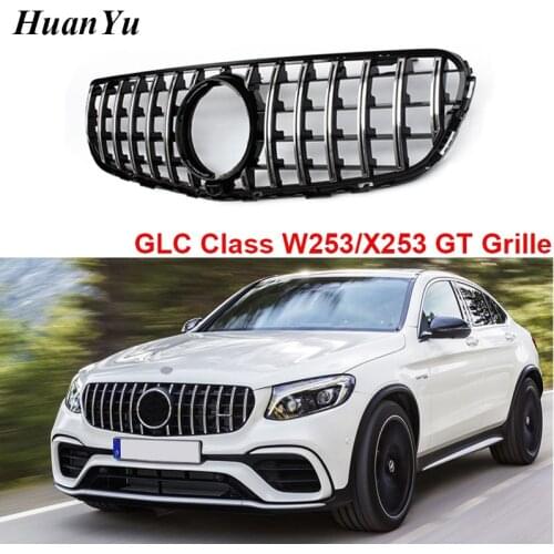 W253 X253 GT Style Front Bumper Grille for Mercedes-benz GLC Class with Camera & No Camera Grill 2016 2017 2018