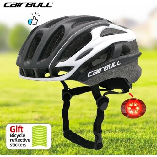 Cairbull Ventilated Road Helmet for Mem Women Outdoor Safety Cycling Helmets Ultralight With Taillight Mtb Bike Light Helmet EPS