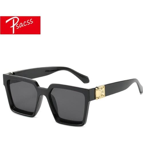 PSACSS 2020 Square Sunglasses Women Men Oversized Frame Brand Designer Vintage Sunglass For Female Oculos De Sol Feminino UV400