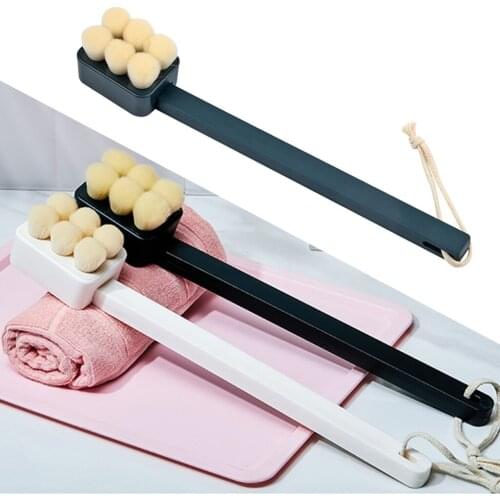 Bath Body Brush Long Handle Shower Brush Dry Brush Back Scrubber for Shower Foldable Long Handle Shower Bath Brush Body Cleaning